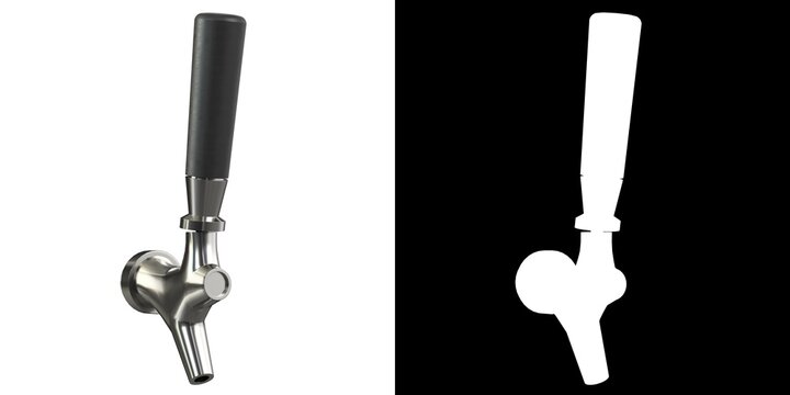 3D Rendering Illustration Of A Beer Tap Faucet