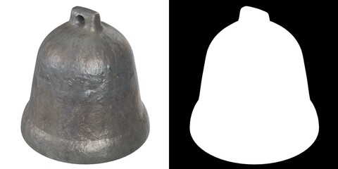 3D rendering illustration of a bell