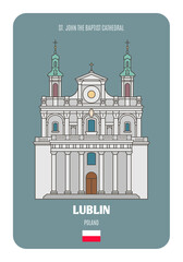 St. John the Baptist Cathedral in Lublin, Poland - obrazy, fototapety, plakaty