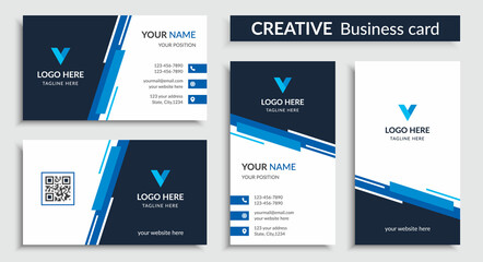 Horizontal and Vatical Creative Business Card Design Template