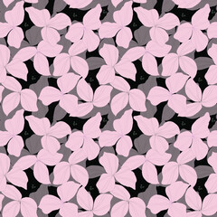 vector seamless pattern flowers . Botanical illustration for wallpaper, textile, fabric, clothing, paper, postcards