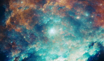 Fototapeta na wymiar Fictional Nebula #72 - High Resolution - Detailed