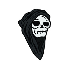 skull illustration print on t-shirts,jacket,souvenirs or tattoo free vector