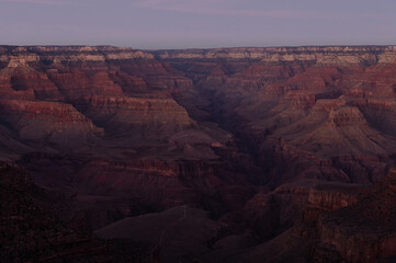 Fototapeta na wymiar Sunset at Grand Canyon South Rim