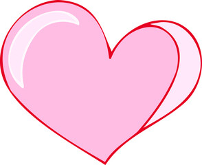 heart contour hand drawing with a brush background. Love pattern, postcard, heart abstract background. vector of hearts with Valentine's Day 14 February. Background for invitations and scrapbookin