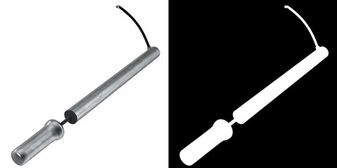 3D rendering illustration of a bicycle pump