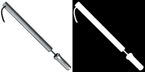 3D rendering illustration of a bicycle pump