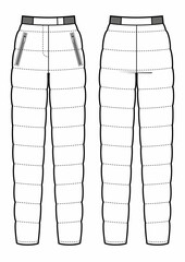 Womans vector warm winter pants.