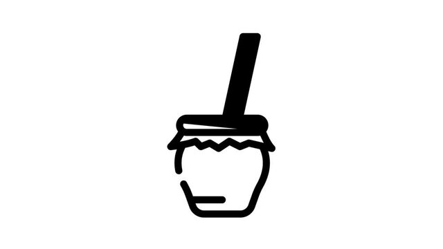 zambomba spain drink animated line icon zambomba spain drink sign. isolated on white background