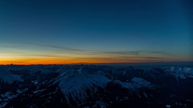 Sonnenuntergang Luftbildaufnahme Zugspitze Drohnenaufnahme drone 
