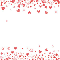 Burgundy Confetti Vector White Backgound. Love