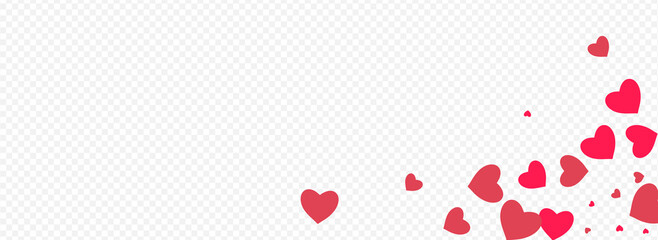 Burgundy Confetti Vector Panoramic Transparent