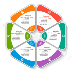 Abstract 3D Paper Infographics. Business template .Vector illustration