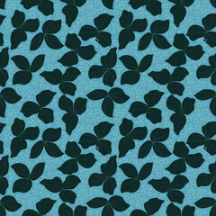 vector seamless pattern with leaves. Botanical illustration for wallpaper, textile, fabric, clothing, paper, postcards