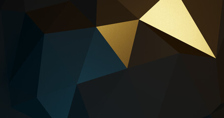 Render with yellow and blue triangles