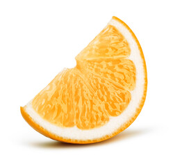 Orange fruit slice isolated on white background