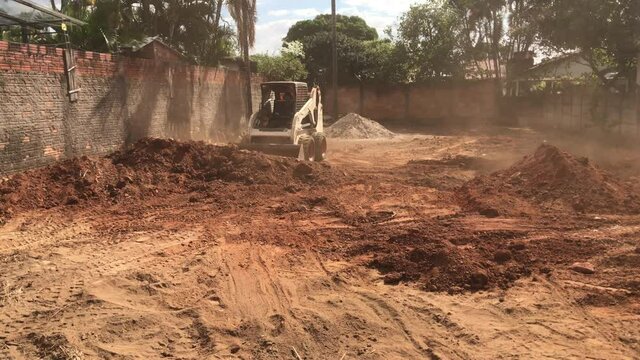 escava&ccedil;&atilde;o, bobcat, mini-trator, trator, terraplanagem, lote, constru&ccedil;&atilde;o, terreno
