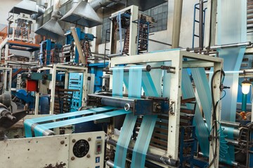 Industrial factory in mechanical engineering for the manufacture - interior of a production hall