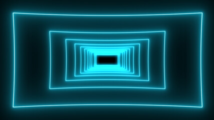 Fototapeta premium Abstract background with color neon lines. Animation of seamless loop. laser line