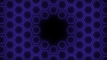 Technology   background. Abstract hexagon in dark modern futuristic background illustration. Gray honeycomb texture grid.