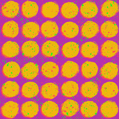 Trendy grunge seamless pattern. Colorful geometric print with abstract shapes design.