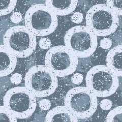 Trendy grunge seamless pattern. Colorful geometric print with abstract shapes design.