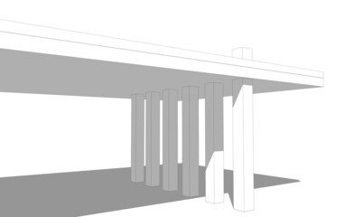 3d render of a building