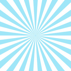 Blue sunburst background. Starburst Oktoberfest banner. Abstract comic. Blue ray of sun. Background for beerfest with beam. Spiral light wallpaper. Design of sunbeam for circus. Vector