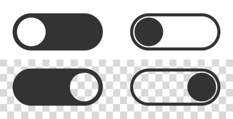 Switch icon. Toggle button. Ui slider for web and mobile app. Outline icon isolated on transparent background. Interface for navigation in computer. Vector