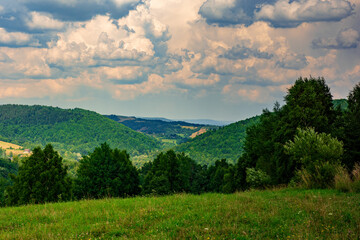 view from terka on the bieszczady mountains