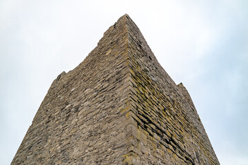 Rossle castle at Easky pier in County Sligo - Republic of Ireland.