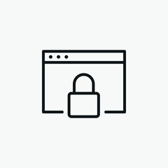 Web Application Lock Security vector sign icon