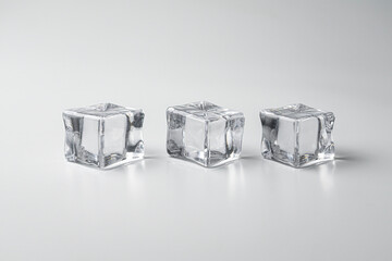 ice cubes on a white background isolate