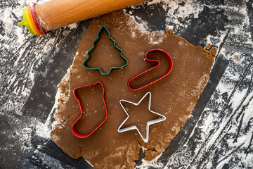 Christmas Cutout Cookies from Gingerbread Dough