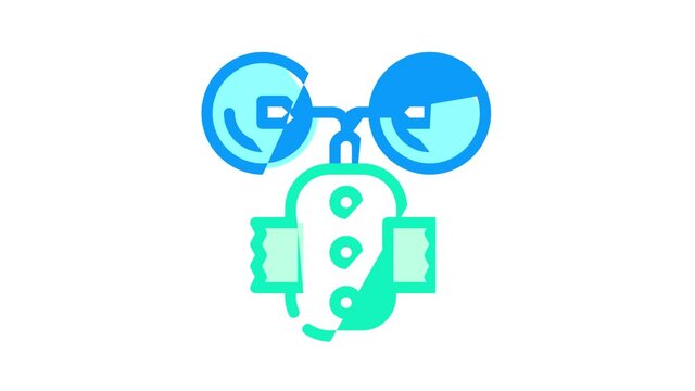 stimulant device animated color icon stimulant device sign. isolated on white background