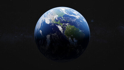 Fototapeta na wymiar Planet Earth in space. High Resolution view. Elements of this image furnished by NASA