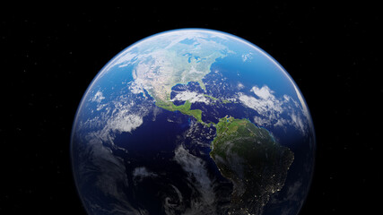 Planet Earth in space. High Resolution view. Elements of this image furnished by NASA