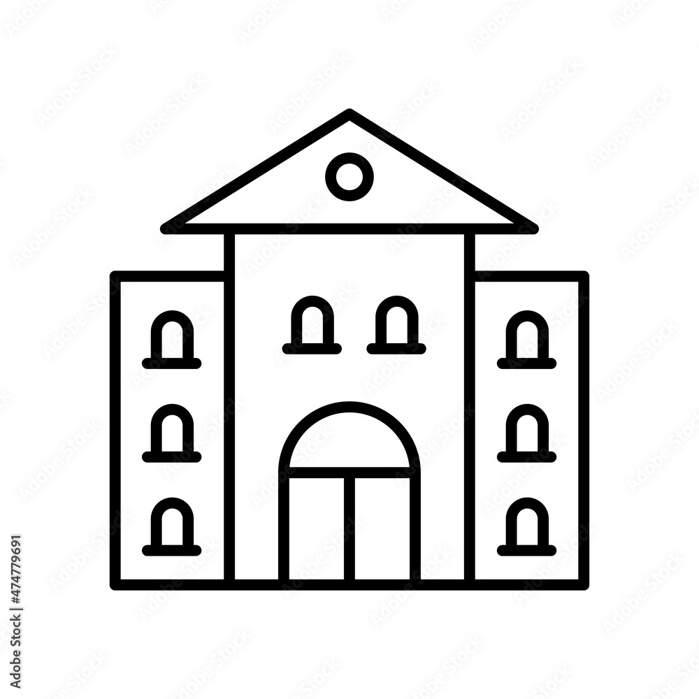 Poster University vector outline icon for web isolated on white background EPS 10 file
