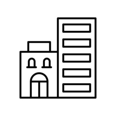 Office vector outline icon for web isolated on white background EPS 10 file