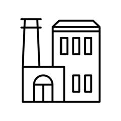 Power Plant vector outline icon for web isolated on white background EPS 10 file