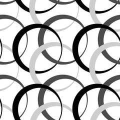 Illustration Seamless pattern on a square background - rings are colored. Design element