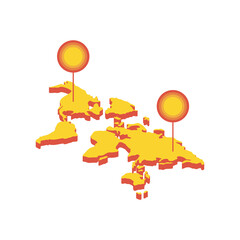 infographic map with markers