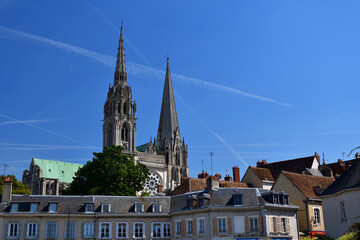 Chartres Cathedral in France. August 25, 2021.