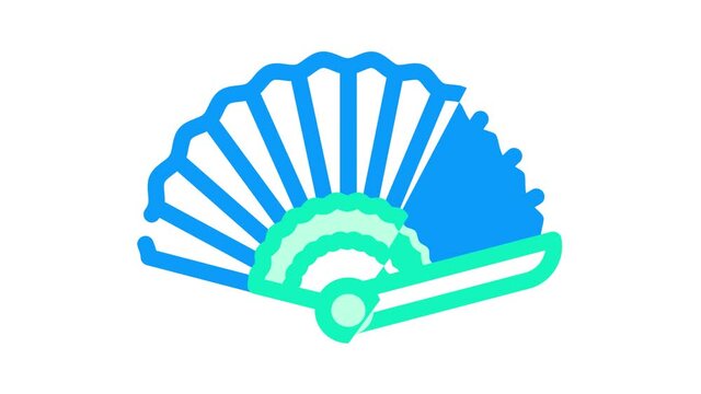 fan spain animated color icon fan spain sign. isolated on white background