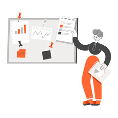 Content plan on the board