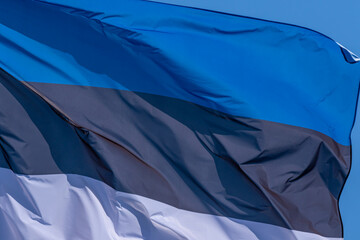 Estonian national flag. Republic of Estonia. EE