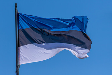 Estonian national flag. Republic of Estonia. EE
