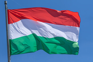 Hungarian national flag. Hungary. HU