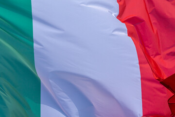 Italian national flag. Italian Republic. IT