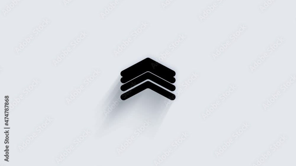 Poster Modern arrow, great design for any purposes. Alpha channel without background. Swipe up animation footage.